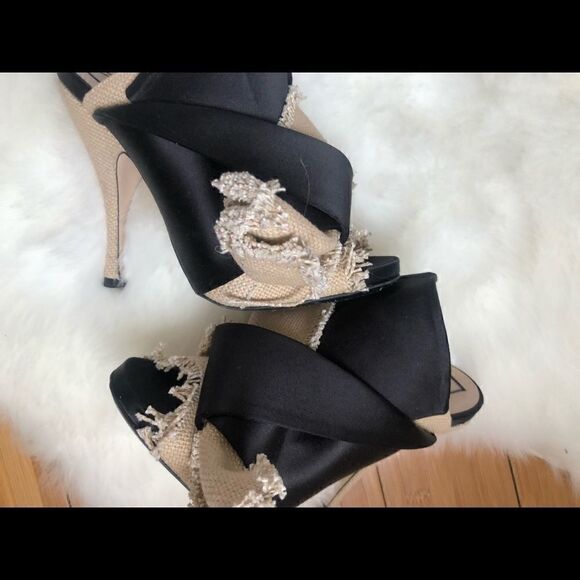 [no.21] burlap and satin “knot” heels #13 - Picture 5 of 8